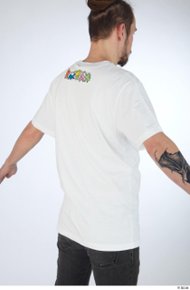 Nigel casual dressed upper body white printed t shirt 0008.jpg